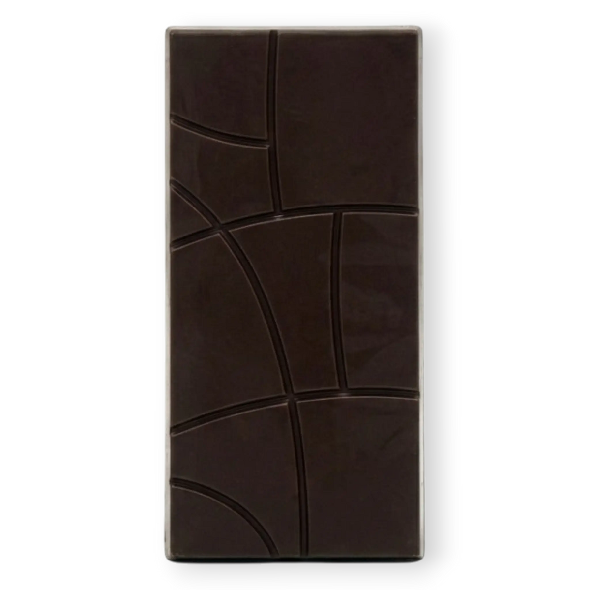 Cocoa Doi Kakaomasse 100 % ohne Zucker – ausgepackte Tafel mit geschwungenem Rillenmuster