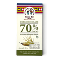 Cocoa Doi Zartbitterschokolade 70 % mit Kokosblütenzucker, vegan, Verpackung mit Kokosblüten-Illustration