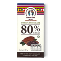 Cocoa Doi Zartbitterschokolade 80 % Kakao, zuckerfrei mit Mönchsfrucht, vegan, Verpackung mit Kakaofrucht-Illustration