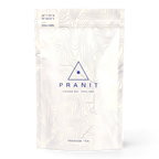 Pranit Schwarzer Assamica Tee – Verpackung: heller Standbeutel mit topografischem Linienmuster, Pranit Premium Tea aus Chiang Rai, Thailand